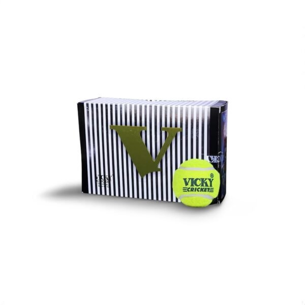 Vicky Cricket Tennis Balls - Pack of 6 | Green Color | Light Weight 75g | High Bounce Rubber Balls for Outdoor Sports & Practice