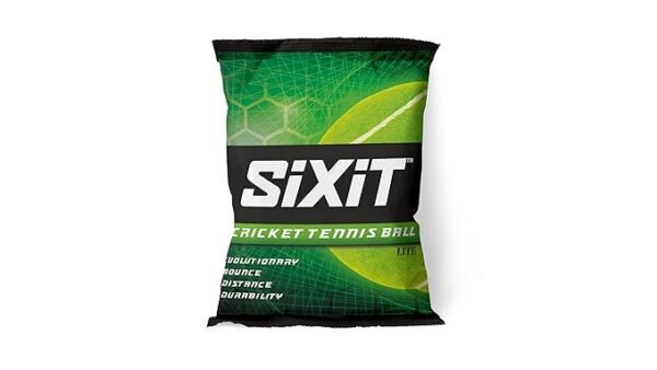 Sppartos Sixit Lite Cricket Tennis Balls – Pack of 6 | Green Color | Standard Size | Durable Rubber for Practice & Casual Play | Lightweight | Ideal for Adults