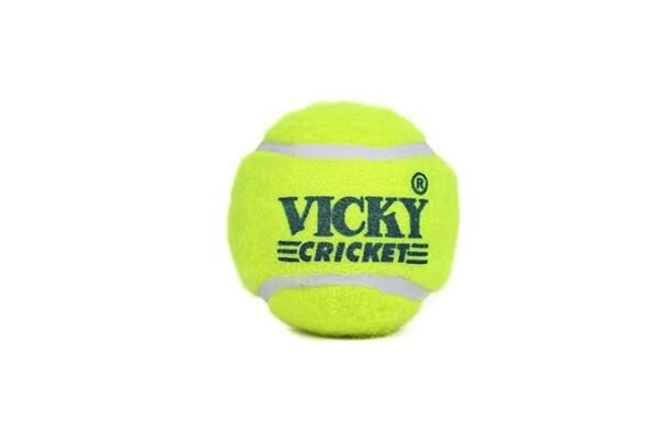 Vicky Cricket Tennis Balls - Pack of 6 | Green Color | Light Weight 75g | High Bounce Rubber Balls for Outdoor Sports & Practice