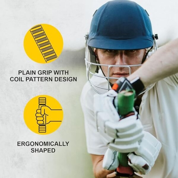 Vector X Spiral Rubber Cricket Bat Grip (Pack of 6, Multicolour) | Shock Absorbing Cushioned Handle Grip | Lightweight, Durable, Soft Feel for Better Control