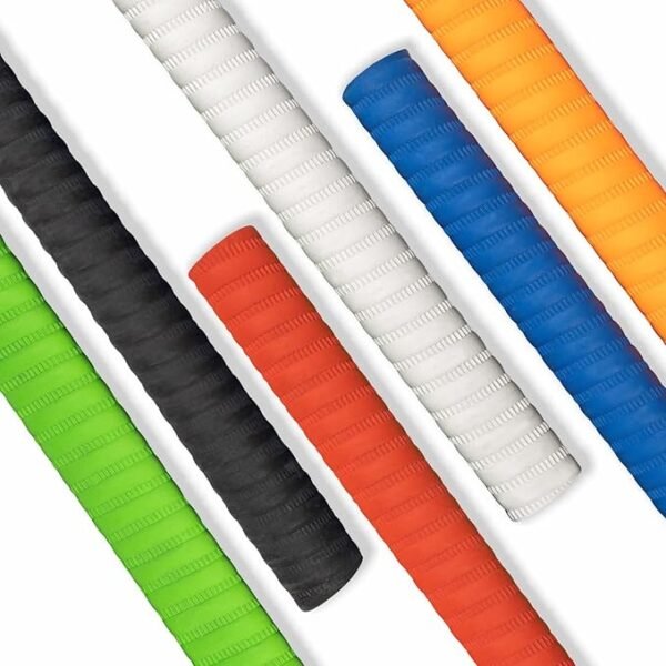 Vector X Spiral Rubber Cricket Bat Grip (Pack of 6, Multicolour) | Shock Absorbing Cushioned Handle Grip | Lightweight, Durable, Soft Feel for Better Control