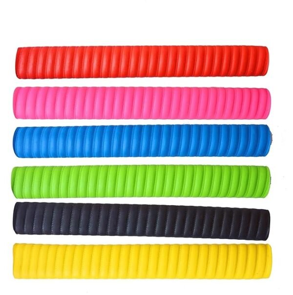 Toyshine® Rubber Cricket Bat Grips - Shock Absorbent, Extra Cushioning, Soft Feel, Lightweight & Durable – Pack of 6 (Multicolor, Textured Grip)