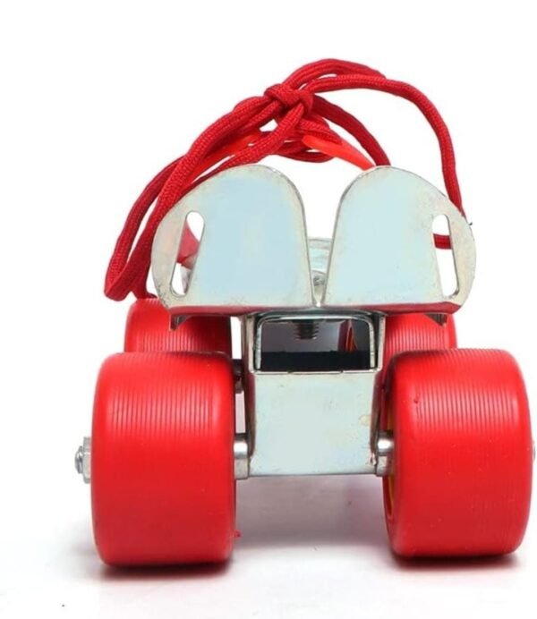 JJ Jonex Baby Deluxe Red Adjustable Quad Roller Skates Kids Suitable for Age Group 3 -7 Years Old (MYC), Size Free