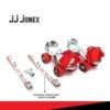 JJ Jonex Baby Deluxe Red Adjustable Quad Roller Skates Kids Suitable for Age Group 3 -7 Years Old (MYC), Size Free