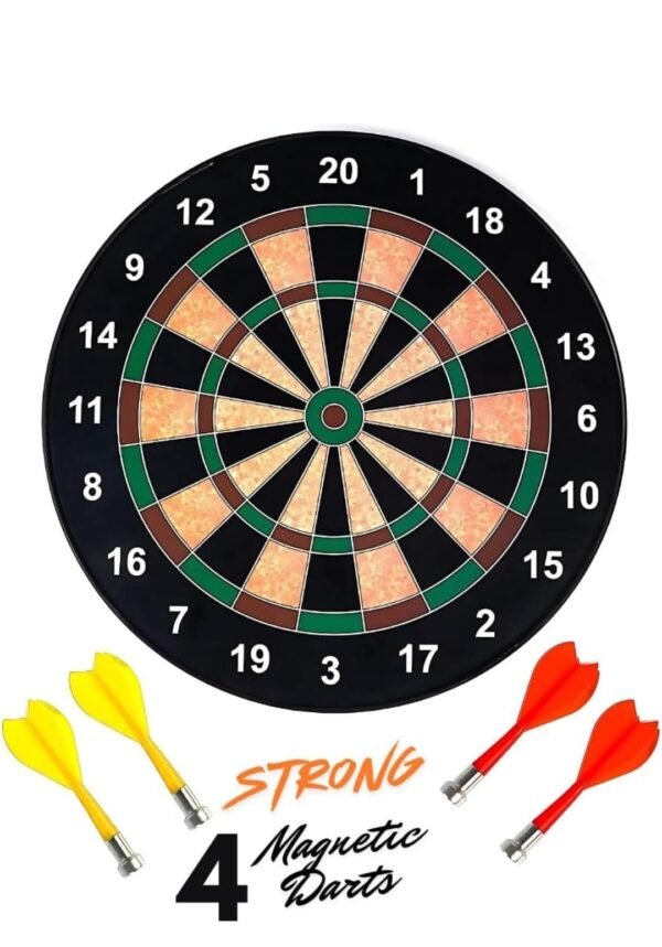 Storio Premium Magnetic Dart Board with 4 Darts - Fun Indoor and Outdoor Dart Game Set Toys for All Ages Kids, Boys and Girls - 15 Inch #1 Best Seller in Target Games & Darts