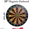 Storio Premium Magnetic Dart Board with 4 Darts - Fun Indoor and Outdoor Dart Game Set Toys for All Ages Kids, Boys and Girls - 15 Inch #1 Best Seller in Target Games & Darts