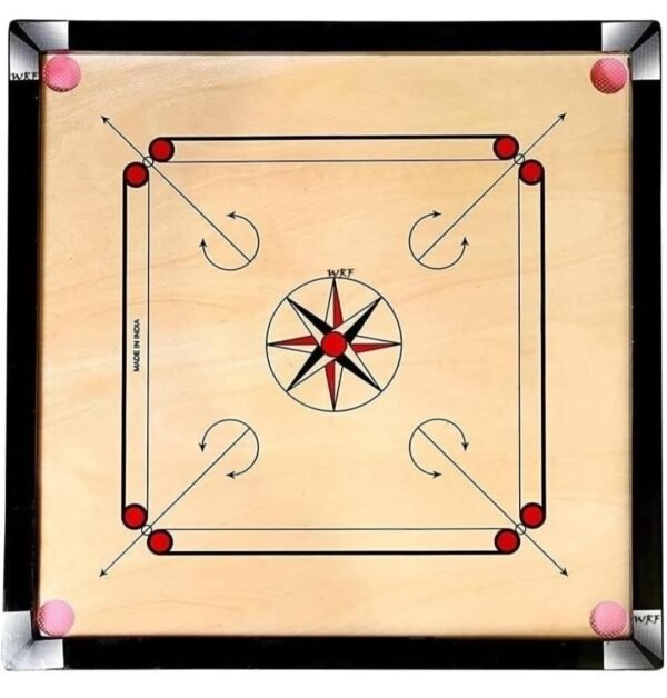 Superior Matte Finish Practice Carrom Board for Serious Professional Practice with Coins Striker and Powder Black New(32 inch Carrom TS-2)