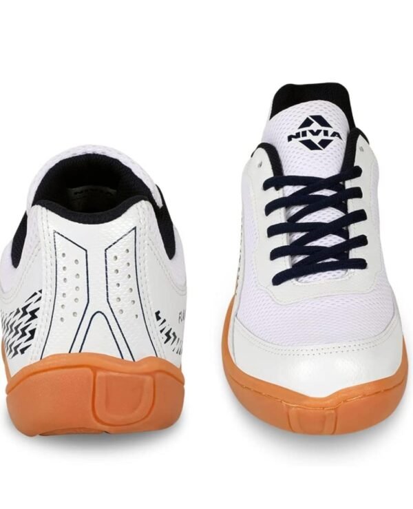 Nivia Flash 2.0 Badminton Shoes for Men | Your Go-to Shoe for Pickleball, Padel, and All Court Sports | Badminton Sports Shoes | (Blue/White/Sky Blue)