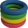 Tima Deck Tennis Rings: Outdoor Party, Beach & Playground Game for Adults, Kids & Families - Set of 4 Rubber Disks for Tennikoit Games (Dotted)