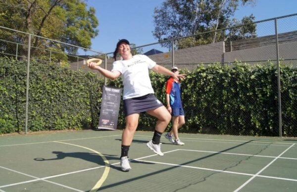 Tima Deck Tennis Rings: Outdoor Party, Beach & Playground Game for Adults, Kids & Families - Set of 4 Rubber Disks for Tennikoit Games (Dotted)